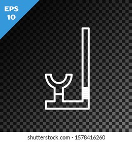 White line Snorkel icon isolated on transparent dark background. Diving underwater equipment.  Vector Illustration