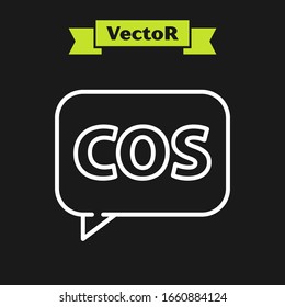 White line Tablet with calculator icon isolated on black background. Accounting symbol. Business calculations mathematics education.  Vector Illustration