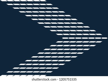White line triangle on a dark blue background. Abstract Graphic design, Vector illustrator
