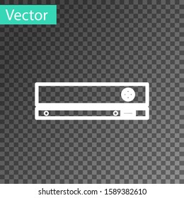 White line Video game console icon isolated on transparent background.  Vector Illustration