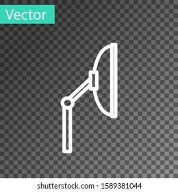 White line Windscreen wiper icon isolated on transparent background.  Vector Illustration