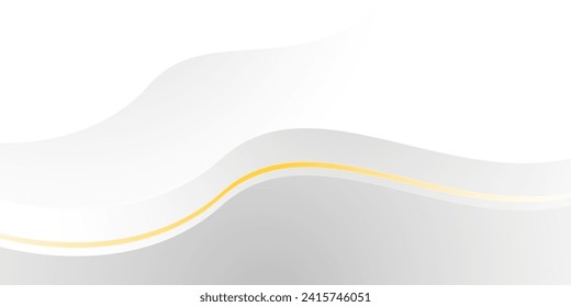White and line yellow wave modern background with white space for text and message. template design	