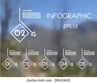 white linear infographic diamonds with numbers. infographic concept.