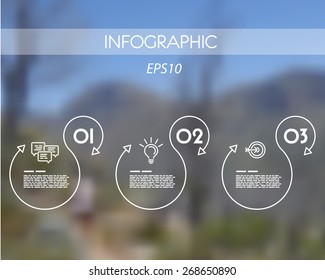 white linear infographic S. infographic concept.