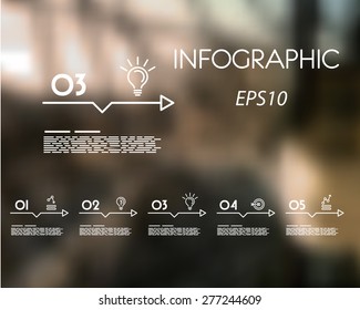 white linear infographic set of arrows with icons. infographic concept.