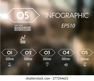 white linear infographic set of hexagons. infographic concept.