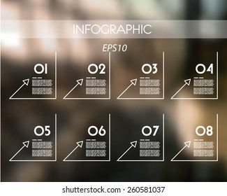 white linear infographic triangular corners. infographic concept.