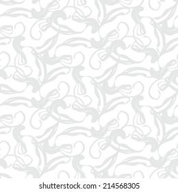 White linear texture in vintage style with ornament imitating frost pattern on windows for Christmas and holiday decor or wedding invitation. Seamless vector background for winter fashion