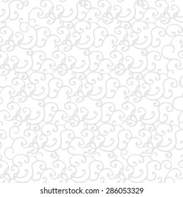 White linear texture in vintage style with ornament. Seamless vector background