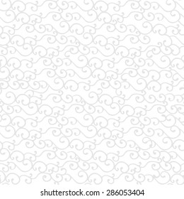 White linear texture in vintage style with ornament. Seamless vector background