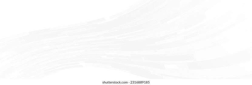 White lines background. Smooth dynamic wallpaper with wave effect. Light geometric design for website, poster, cover. Neutral trendy banner. Vector illustration.