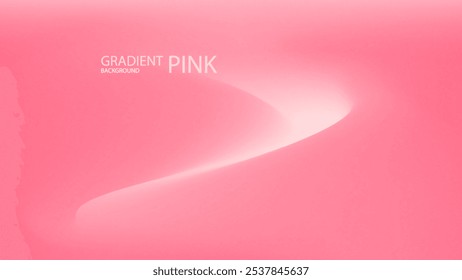 White Lines curve, Pink gradient background. Grainy texture, Modern design for Template, Valentine's Day card, Social Media, Trendy, Brochure, Banner