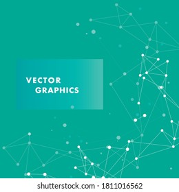 Los puntos de las líneas blancas se conectan. Resumen red futurista. Ilustración del vector