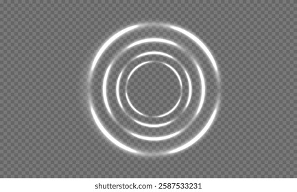 White lines light effect, background ring glowing like vortex around, vector graphics.