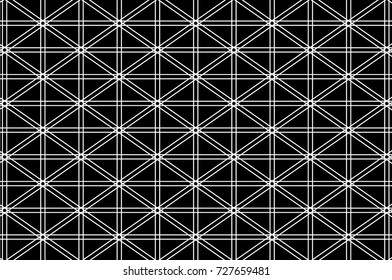 White lines on a black background - vector pattern, Abstract white geometric background,
