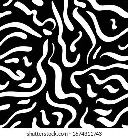 weiße Linien auf Schwarz.Vektorillustration nahtlos. Textildesign