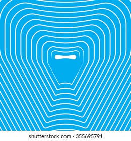 White lines on a blue background
