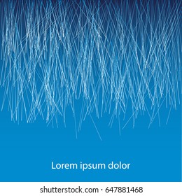 White lines on blue background, vector 