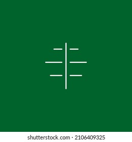 White lines on a green background