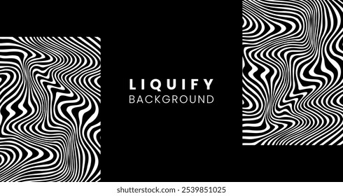 White Lines Poster Template Trendy abstract wavy backgrounds Seamless striped patterns