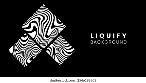 Modelo de cartaz de linhas brancas Planos de fundo ondulados abstratos da moda Padrões listrados sem costura