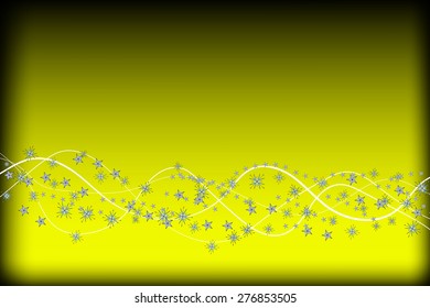 White lines with stars on a yellow background