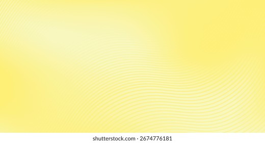Weiße Linien gelb pastellfarbener Farbverlauf abstrakter Hintergrund mit Website-Banner einfach