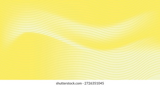 Linhas brancas amarelo pastel gradiente fundo abstrato com banner site simples abstrato arte moderna