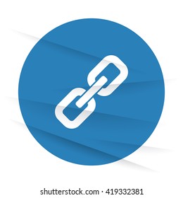 White Links icon label on wrinkled paper