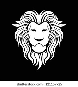 white lion head symbol