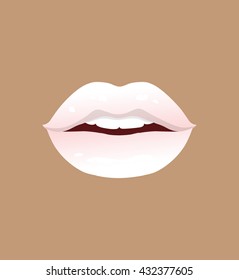 White lips.