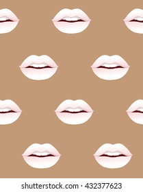 White lips pattern.