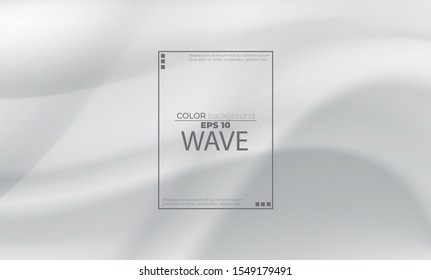 White liquid background abstract with soft waves fluid. cool gradient shapes 