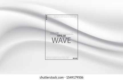 White liquid background abstract with soft waves fluid. cool gradient shapes 