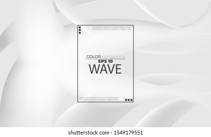 White liquid background abstract with soft waves fluid. cool gradient shapes 