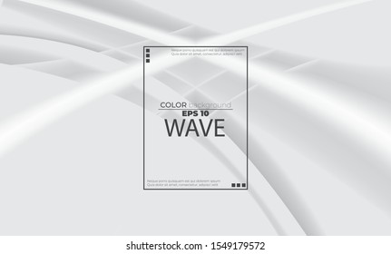 White liquid background abstract with soft waves fluid. cool gradient shapes 
