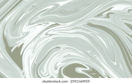 White liquid background. Beautiful abstraction of liquid paints in slow blending flow mixing together gently. Creative abstract mixed white color painting with marble liquid effect panorama.