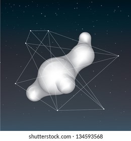 White liquid background. Vector illustration