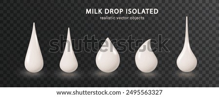 White liquid droplet isolated. Condensed milk, mayonnaise, sauce creamy or yogurt. Liquid cosmetic drop of clear coconut oil