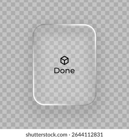 Moldura de vidro líquido branco para web design. com cantos arredondados. Concluir o design da tarefa ou corrigir o elemento de resposta para interfaces da Web e da interface do usuário e conteúdo digital. Gráficos vetoriais. 