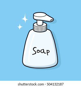 White liquid soap bottle icon.