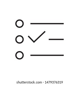 white list vector line icon. notebook line icon.