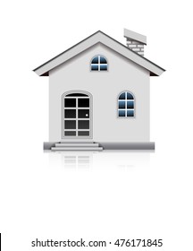 white little house isolated cartoon for you design