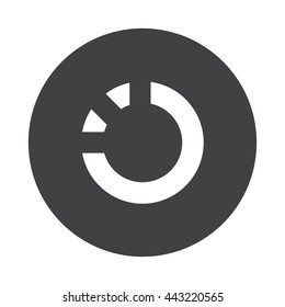 White Loading icon on black button isolated on white