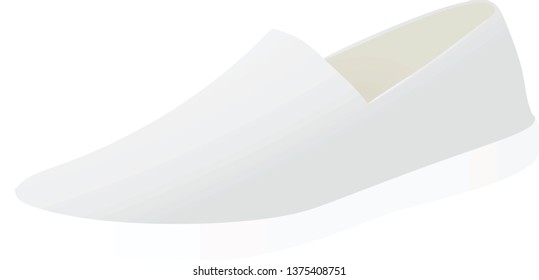 White loafer. vector illustration