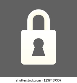 White Lock Icon 