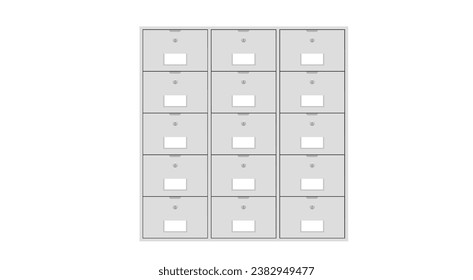 white locker on the white background