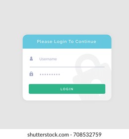 white login template design for your website or app