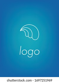 White logo waves, surfing, wing, air, sport