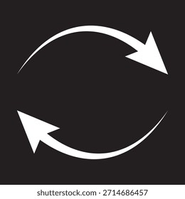 Weiße, lange, gekrümmte Pfeile, die nach rechts und links zeigen. Weiße, lange, gekrümmte Pfeile. Weiße, gekrümmte Pfeile. Pfeile Symbol für Ihre Website, Design, Logo, App, UI., gekrümmtes Zeichen.